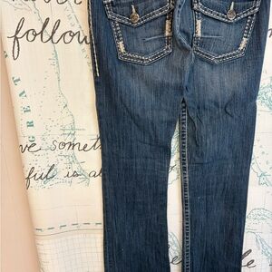 BKE Women's Straight Leg Jeans in Dark Blue